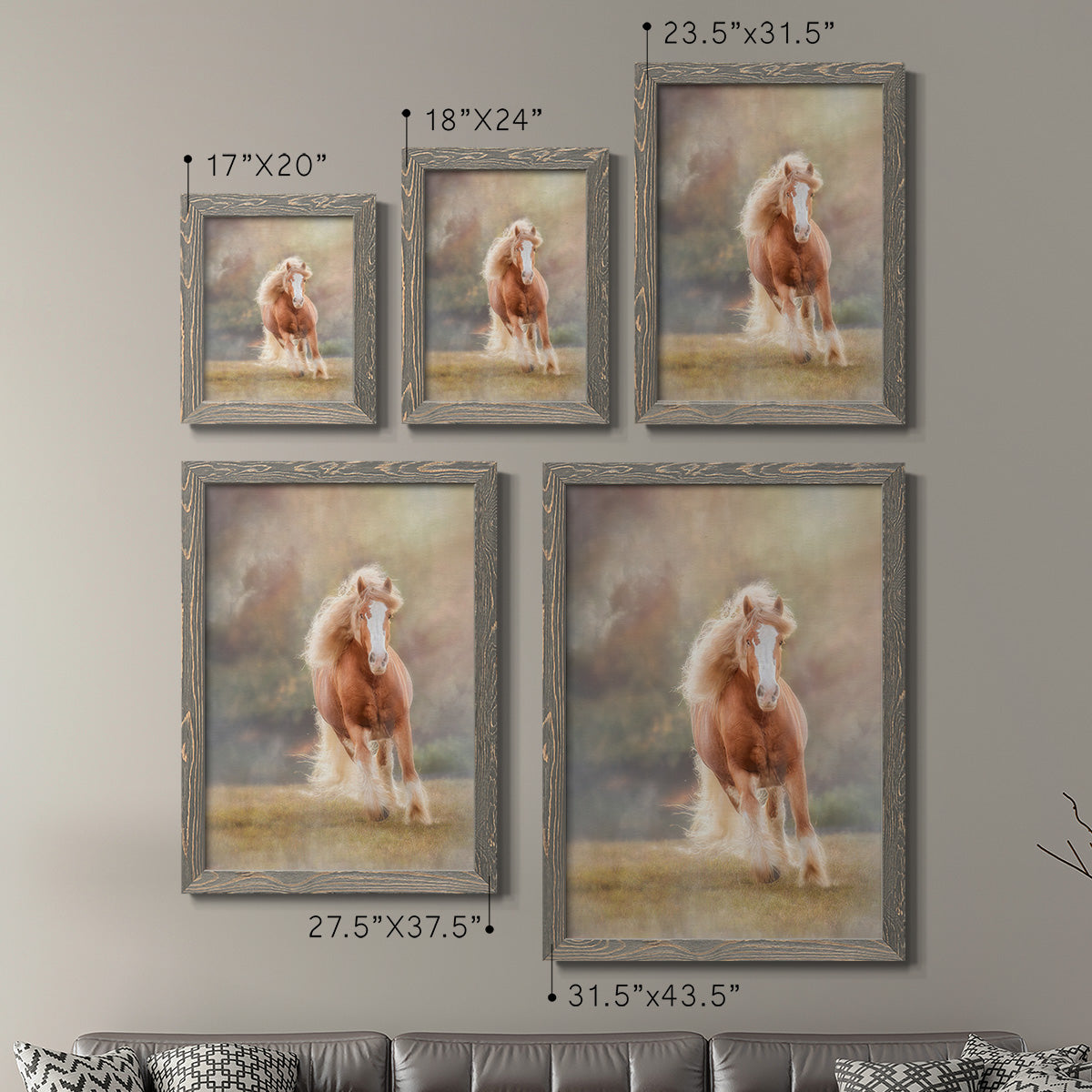 Horse Motion VII - Premium Framed Canvas 2 Piece Set - Ready to Hang