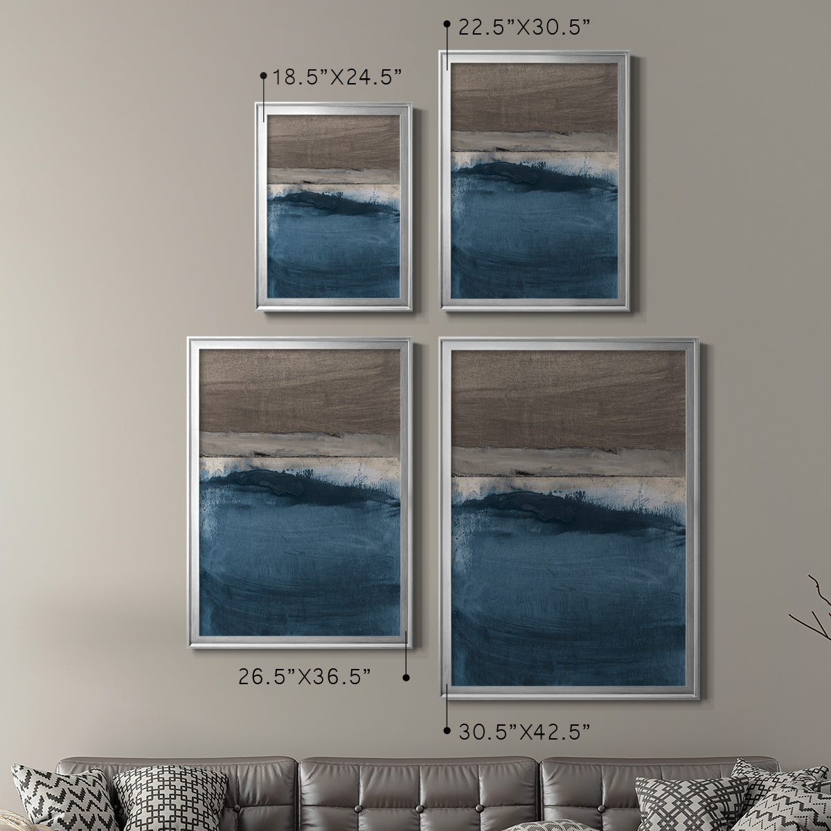 Midnight Sky - Modern Framed Canvas Print