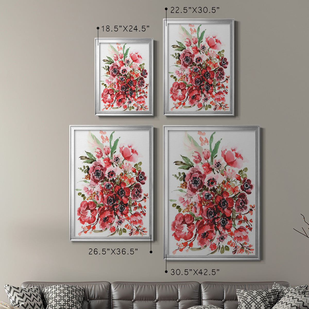 Icelandic Poppies II - Modern Framed Canvas Print