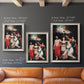 Classical allegorical painting honoring Linnaeus by Robert John Thornton in an ornate champagne frame shown in multiple vertical size options.
