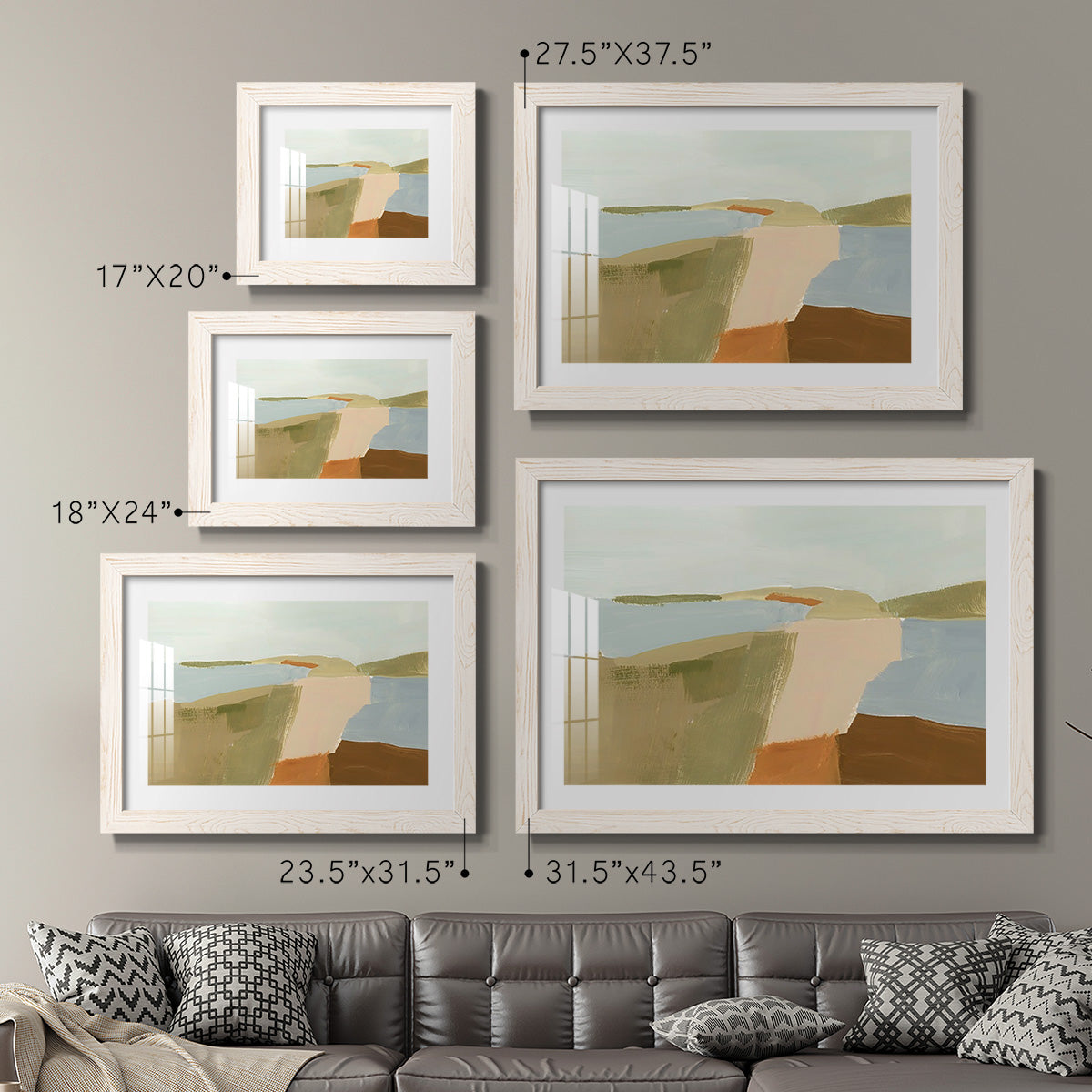 Stacked Landscape II - Barnwood Framed Art Print