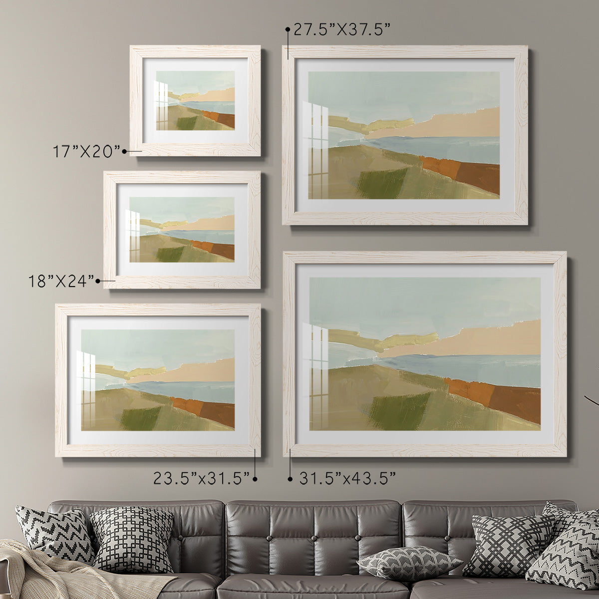 Stacked Landscape III - Barnwood Framed Art Print
