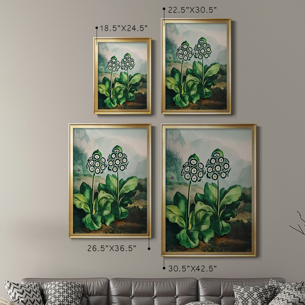 Temple of Flora XI - Modern Framed Canvas Print