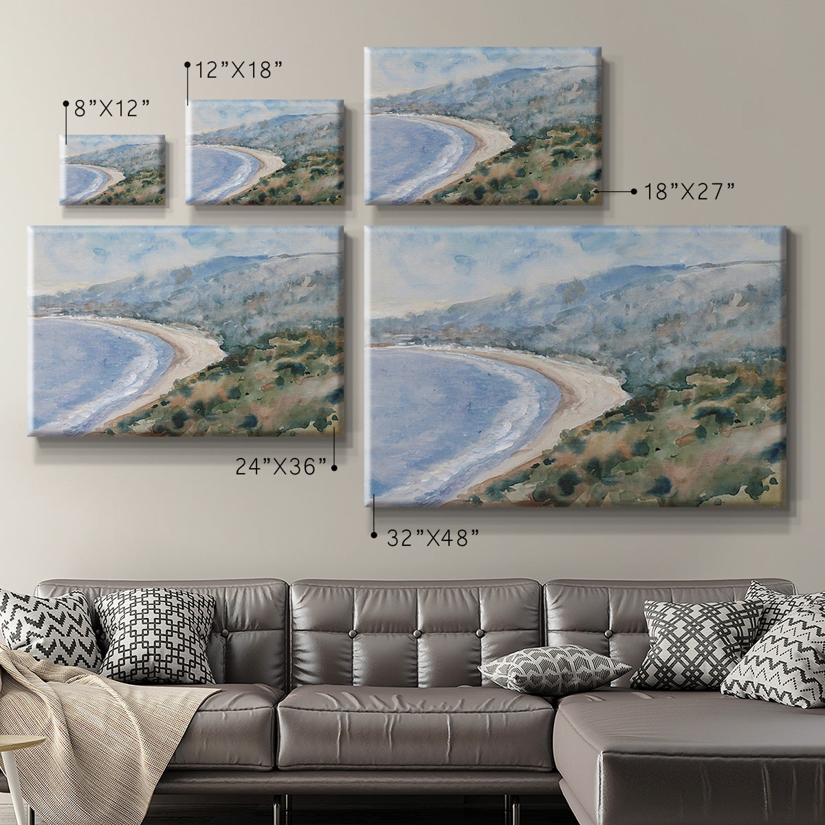 Coastal Mist I Premium Gallery Wrapped Canvas - Ready to Hang