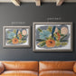Bold modern botanical illustration in an ornate vintage silver frame shown in multiple size options.