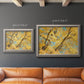 Vibrant yellow autumn leaves on branches in an ornate vintage silver frame shown in multiple size options.