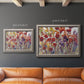 French country floral bouquet painting in an ornate vintage silver frame shown in multiple size options.