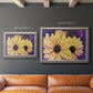 Bright black-eyed Susan flower photography in an ornate vintage silver frame shown in multiple size options.