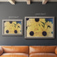 Modern sunflower-style Susan floral photograph in an ornate vintage silver frame shown in multiple size options.