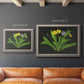Classic botanical dandelion illustration in an ornate vintage silver frame shown in multiple size options.
