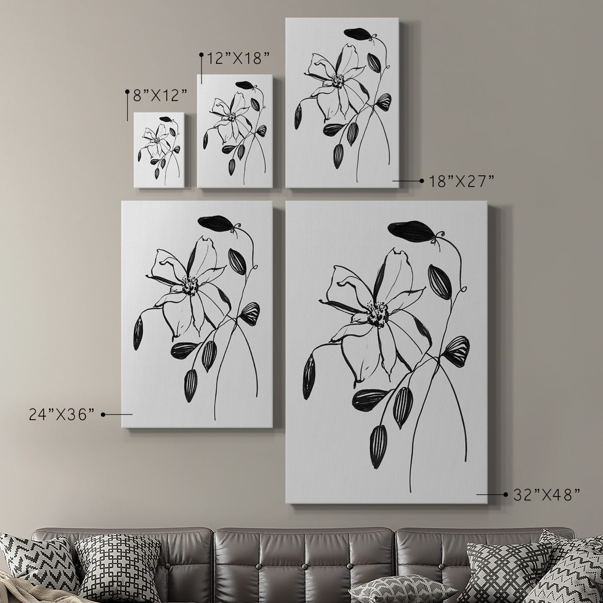 Wild Clematis II Premium Gallery Wrapped Canvas - Ready to Hang