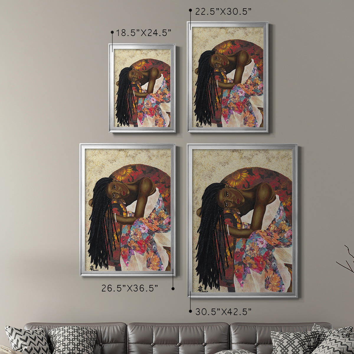 Woman Strong III - Modern Framed Canvas Print