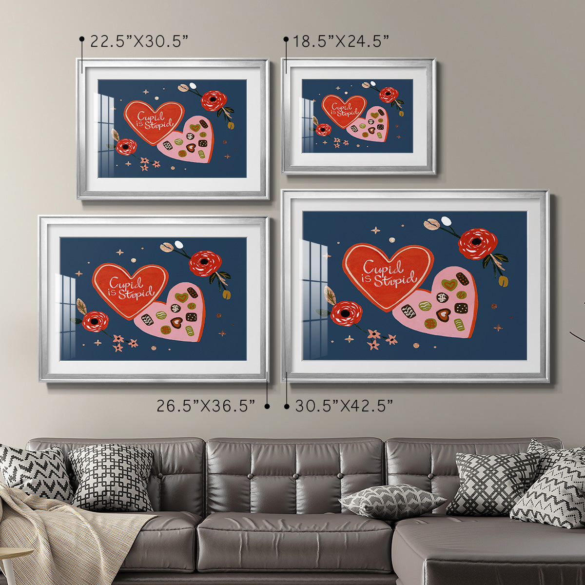 Happy Galentine II Premium Framed Print - Ready to Hang