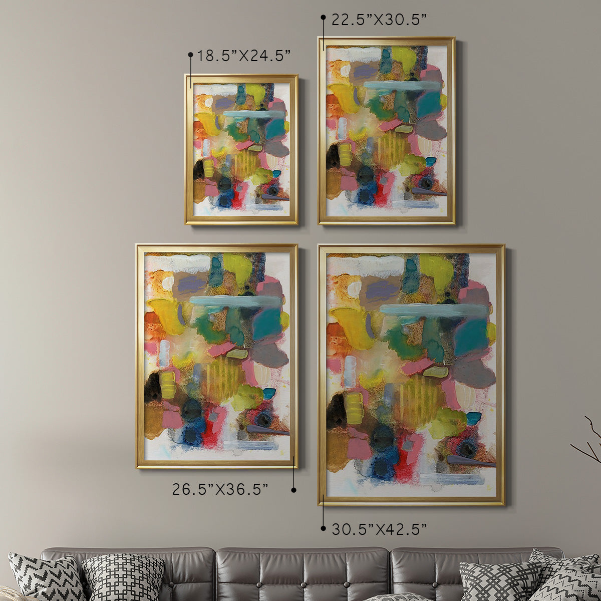 Everything at Once II - Modern Framed Canvas Print