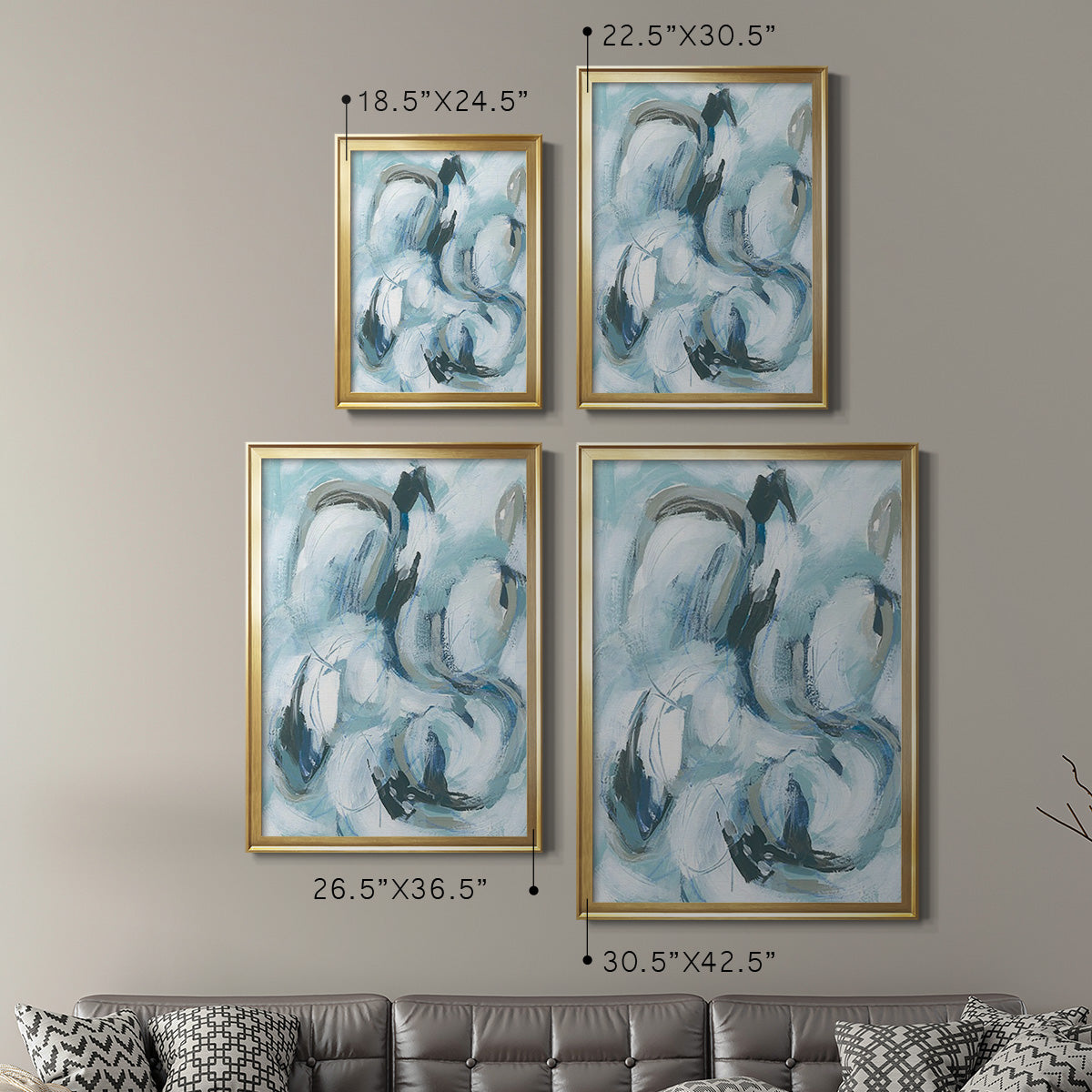 Fluid Receptor II - Modern Framed Canvas Print