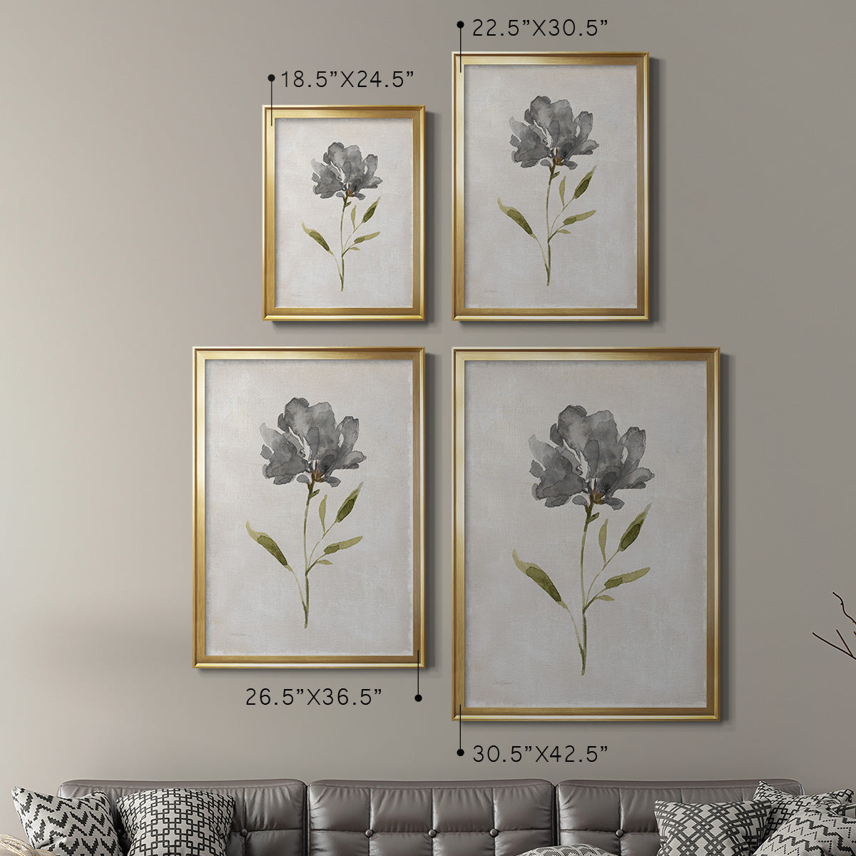 Botanical Beauty II - Modern Framed Canvas Print