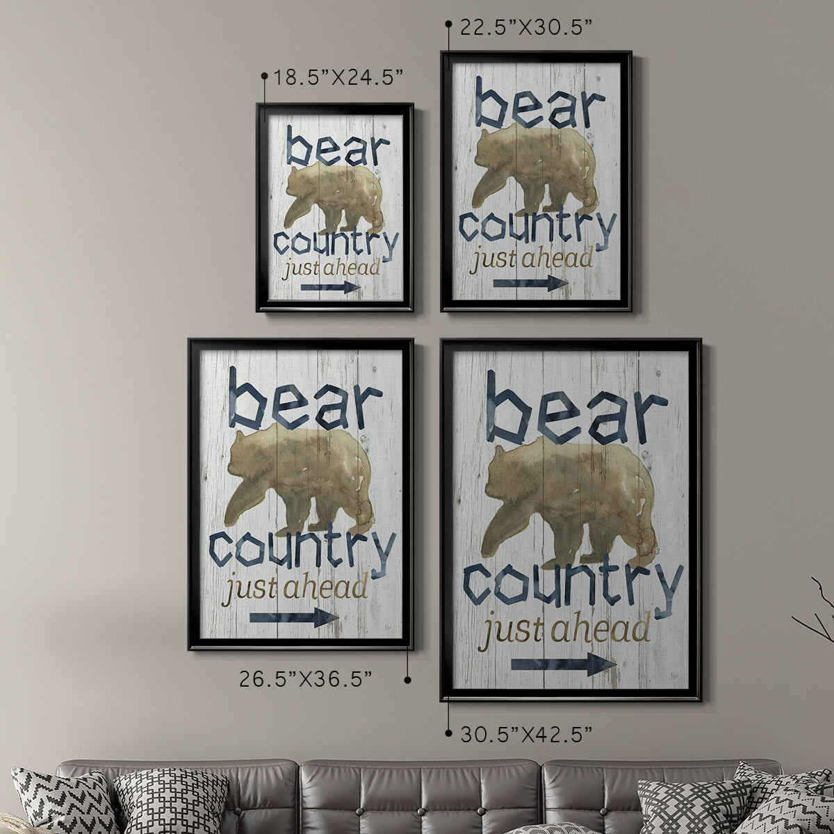 Bear Country - Modern Framed Canvas Print