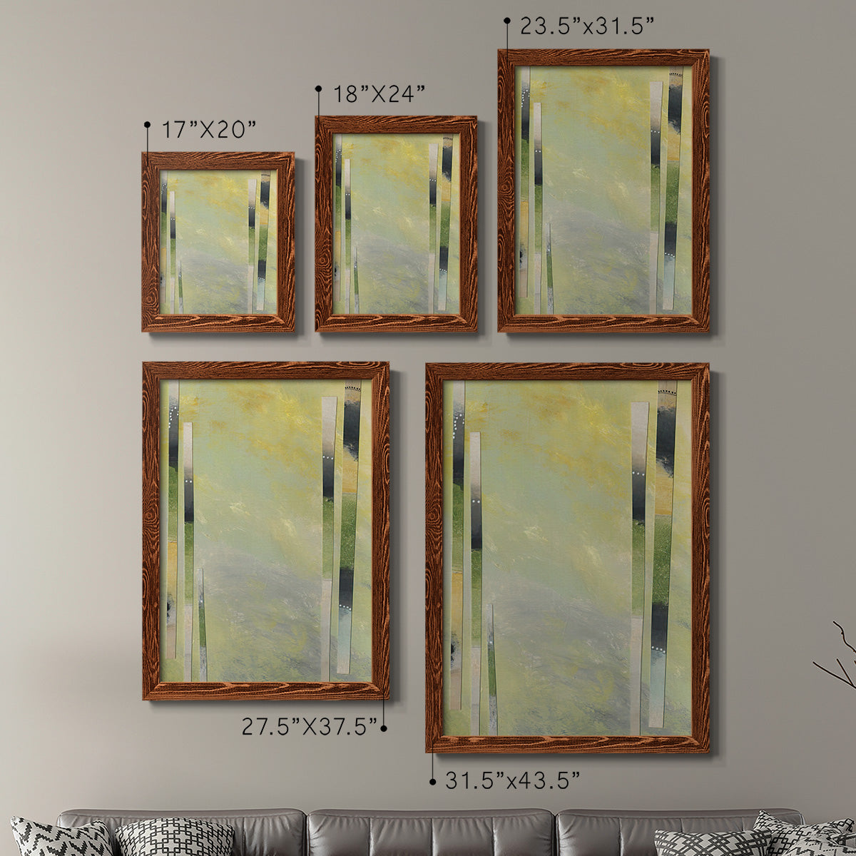 Neutral Assemblage III - Premium Framed Canvas 2 Piece Set - Ready to Hang