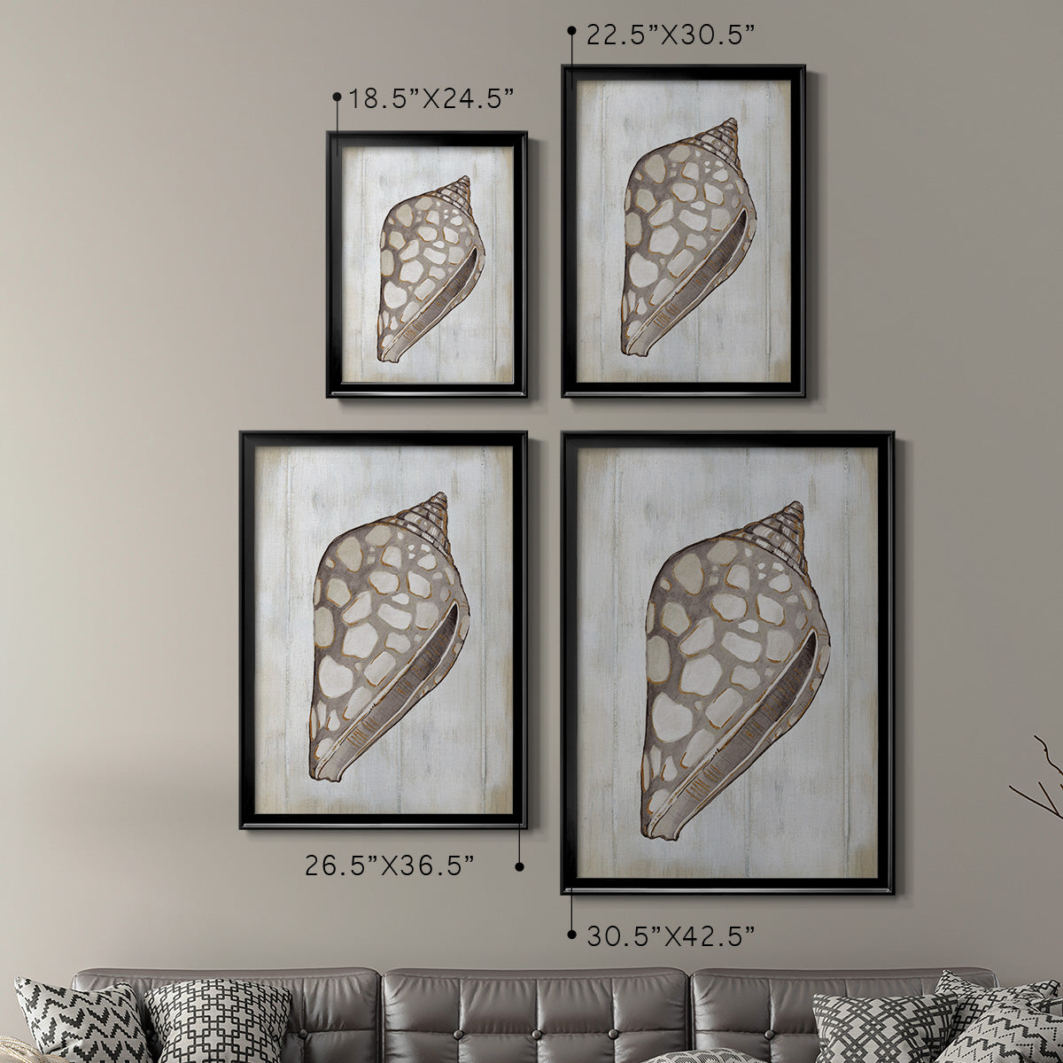 Ocean Cone I - Modern Framed Canvas Print
