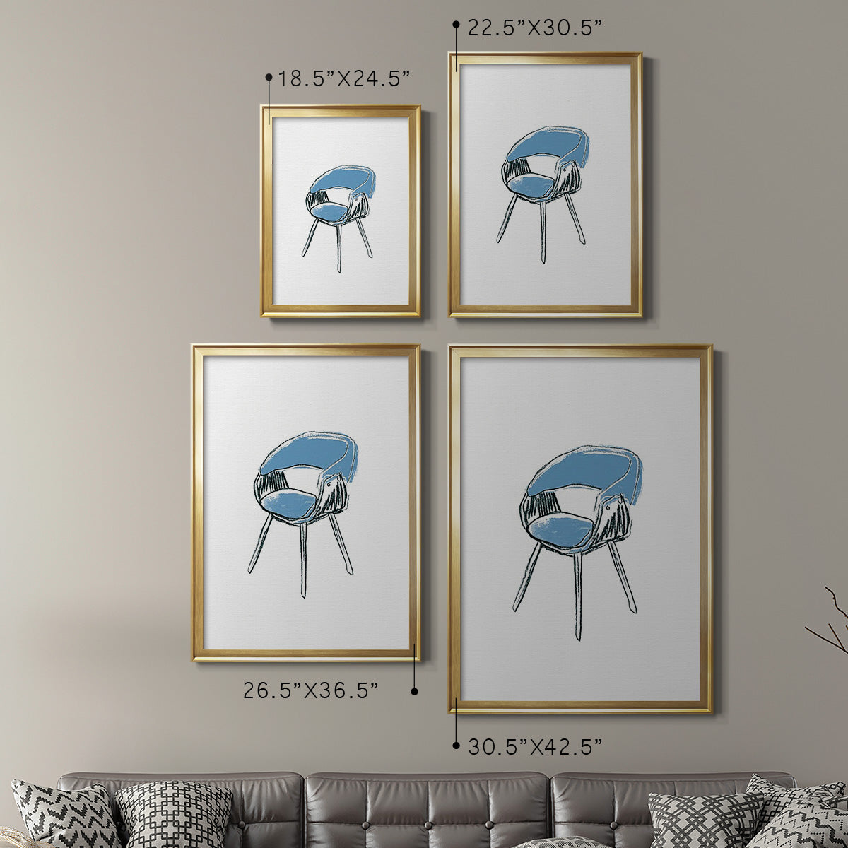 Take a Seat I - Modern Framed Canvas Print