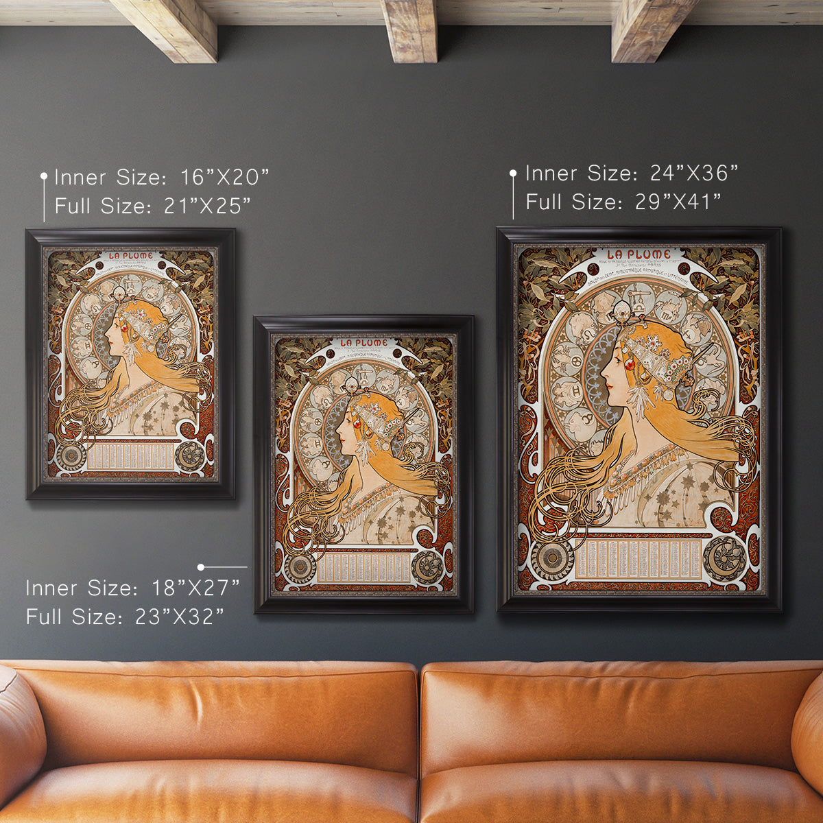 Zodiaque (La Plume) - Ornate Framed Canvas Print