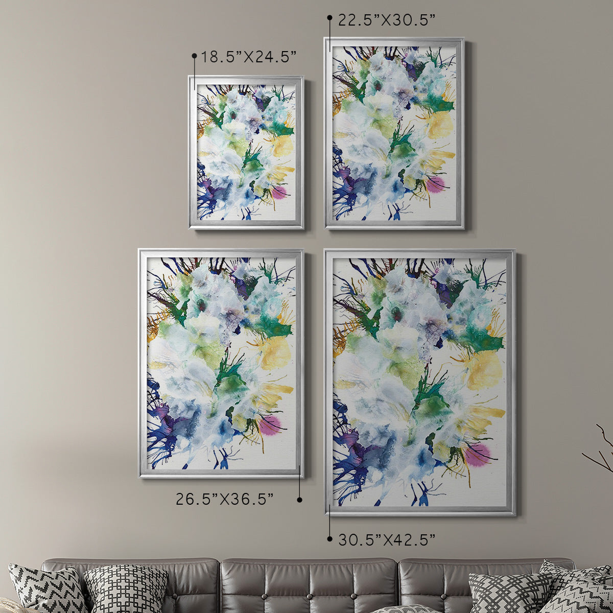 Like An Iris II - Modern Framed Canvas Print