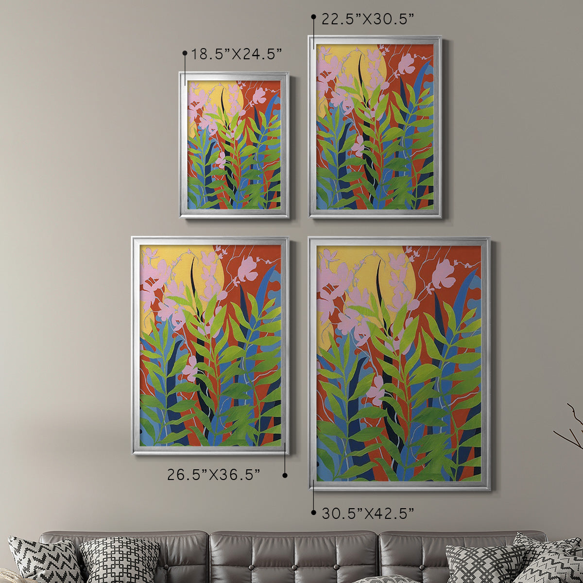 Bold Bright & Wild II - Modern Framed Canvas Print