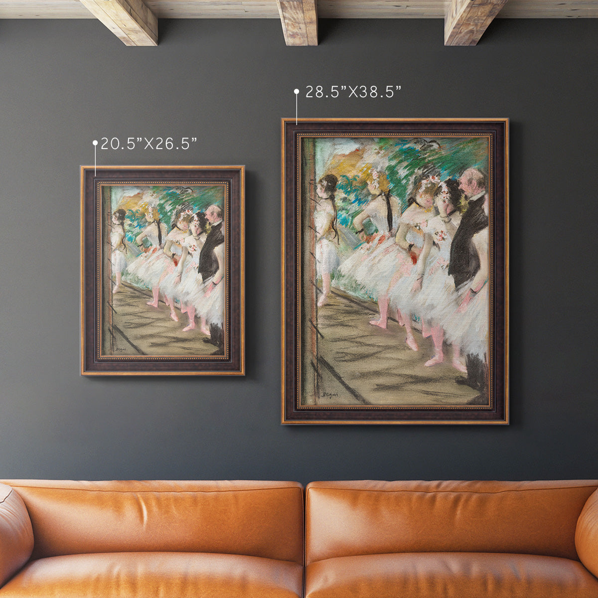 The Ballet, 1880 - Ornate Framed Canvas Print