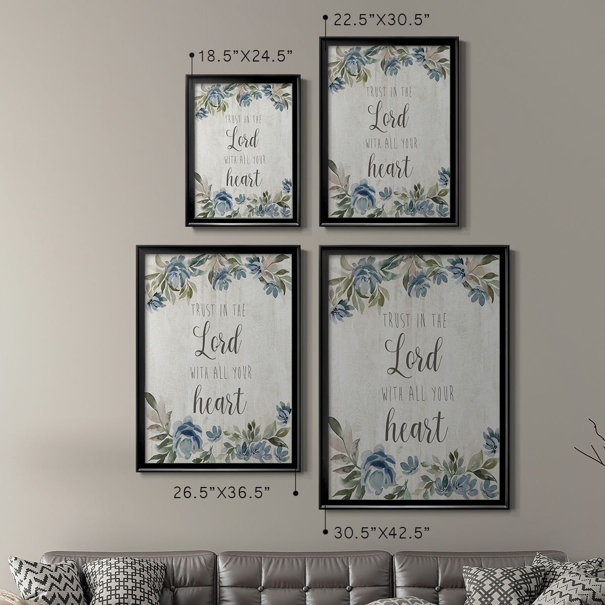 Trust in the Lord - Modern Framed Canvas Print