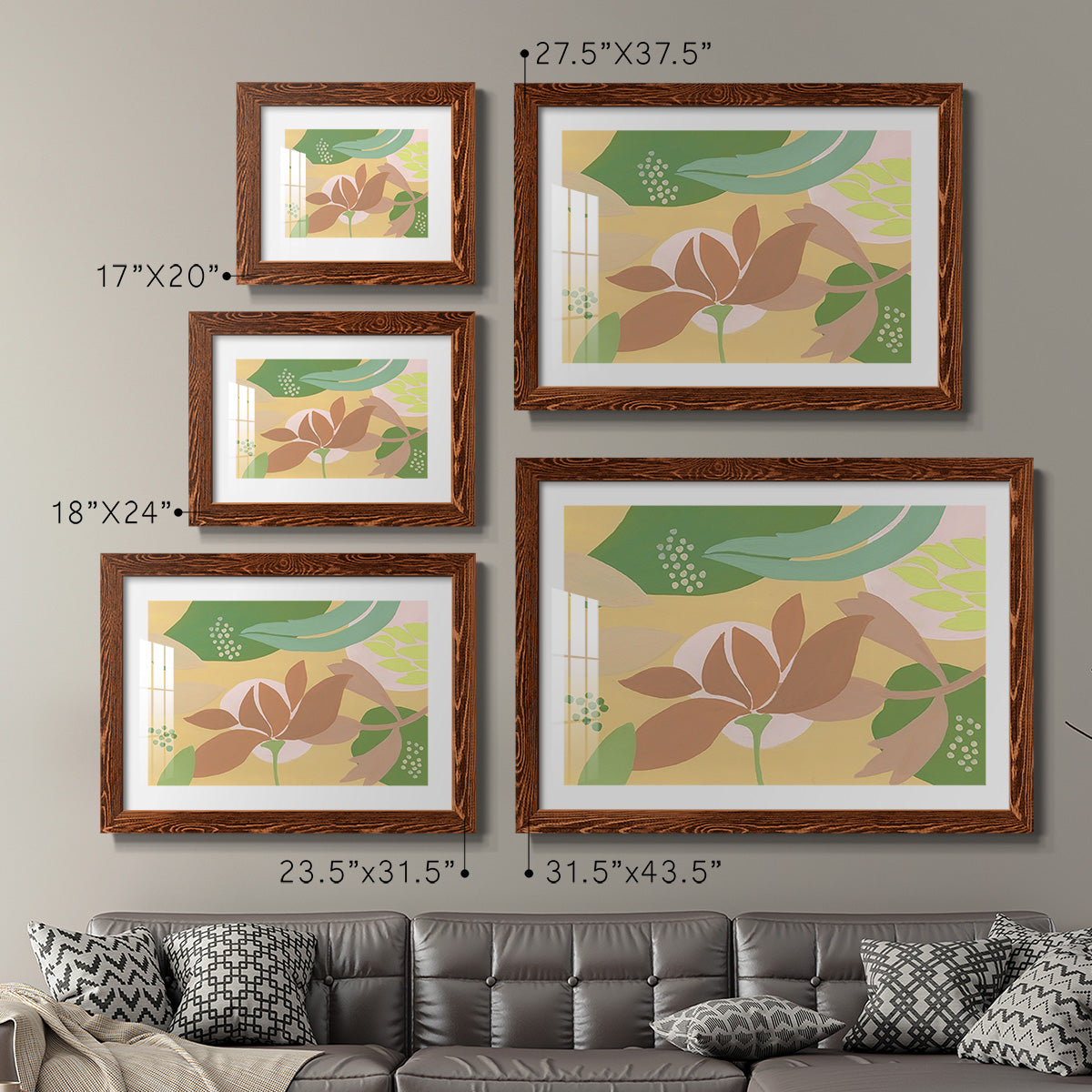 Neutral Blooms I-Premium Framed Print - Ready to Hang