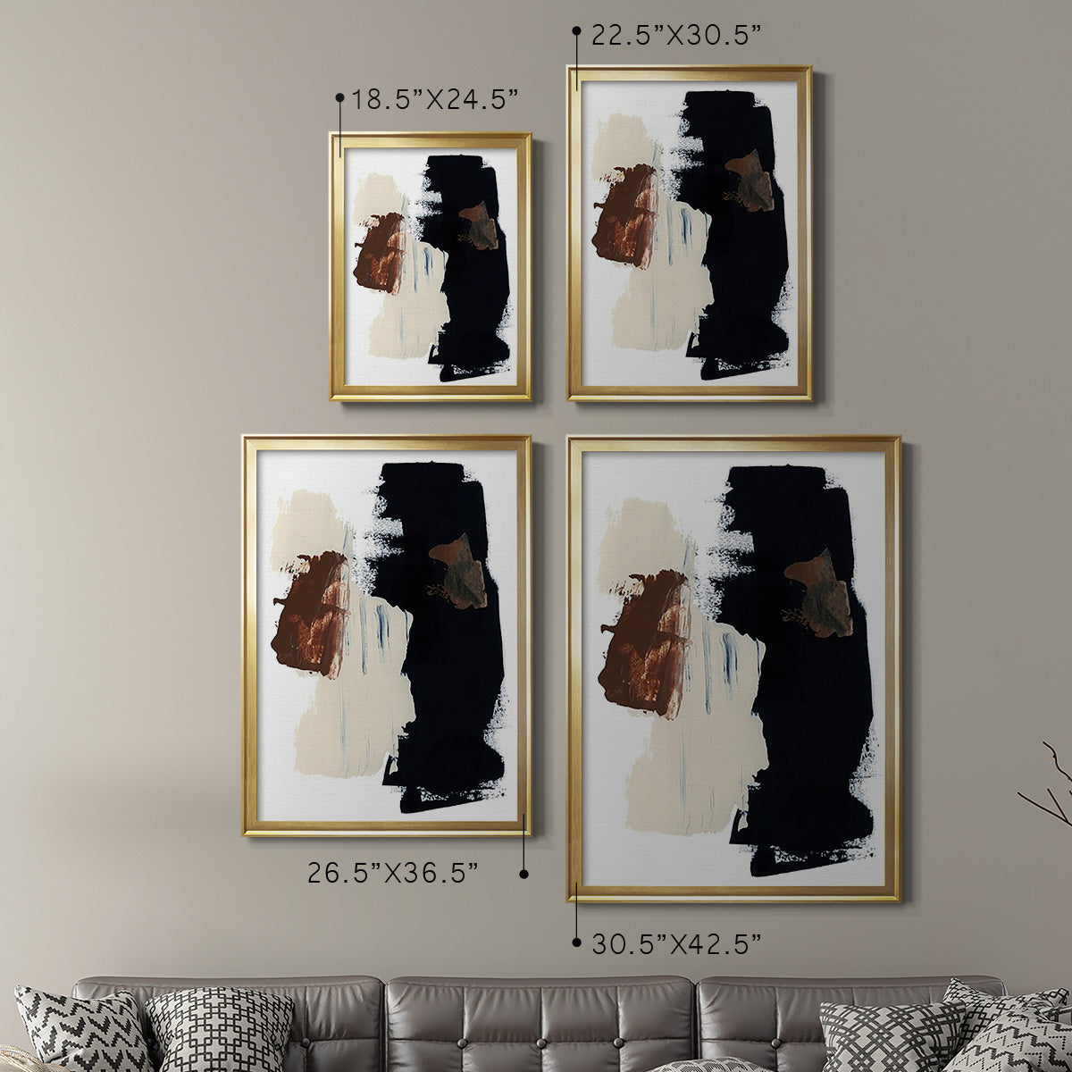 Goldenrod Patch II - Modern Framed Canvas Print