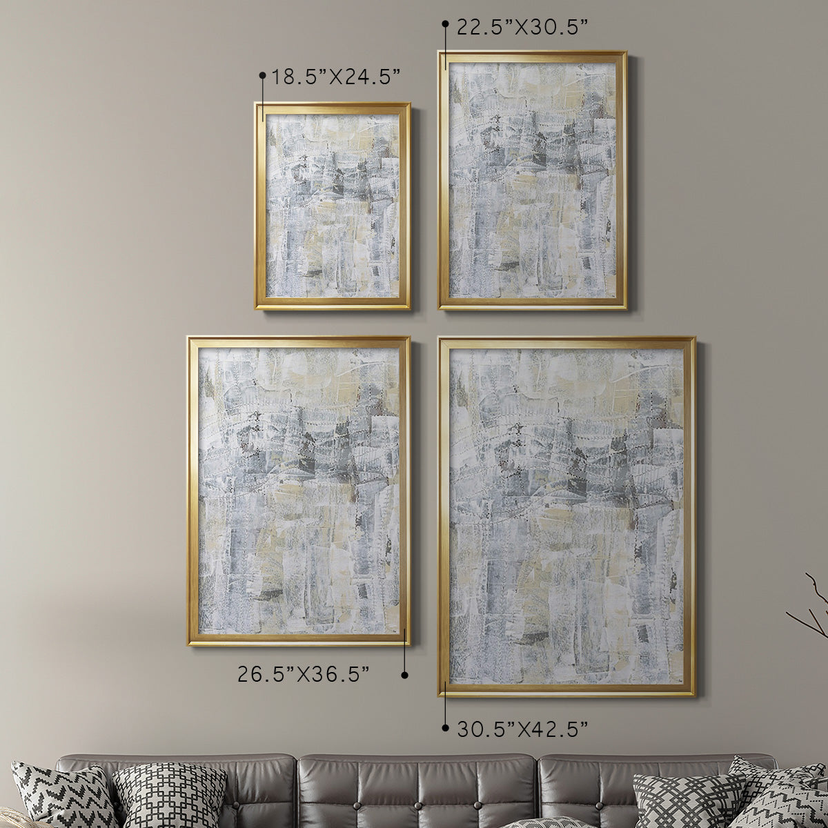 Ghost Town II - Modern Framed Canvas Print