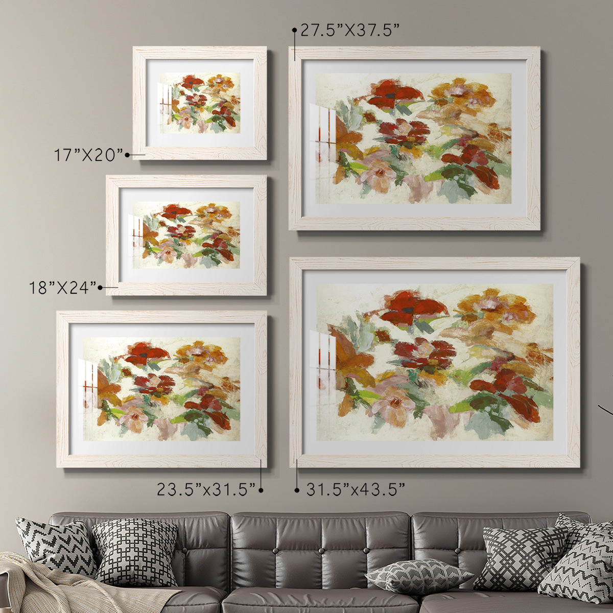 Floral Impressions V1-Premium Framed Print - Ready to Hang