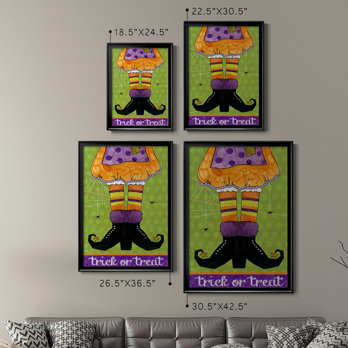 Trick or Treat - Modern Framed Canvas Print