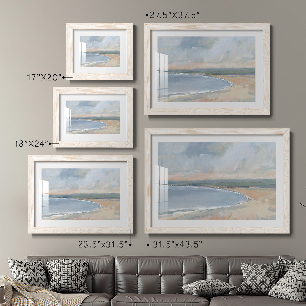 Coastal Study II - Barnwood Framed Art Print