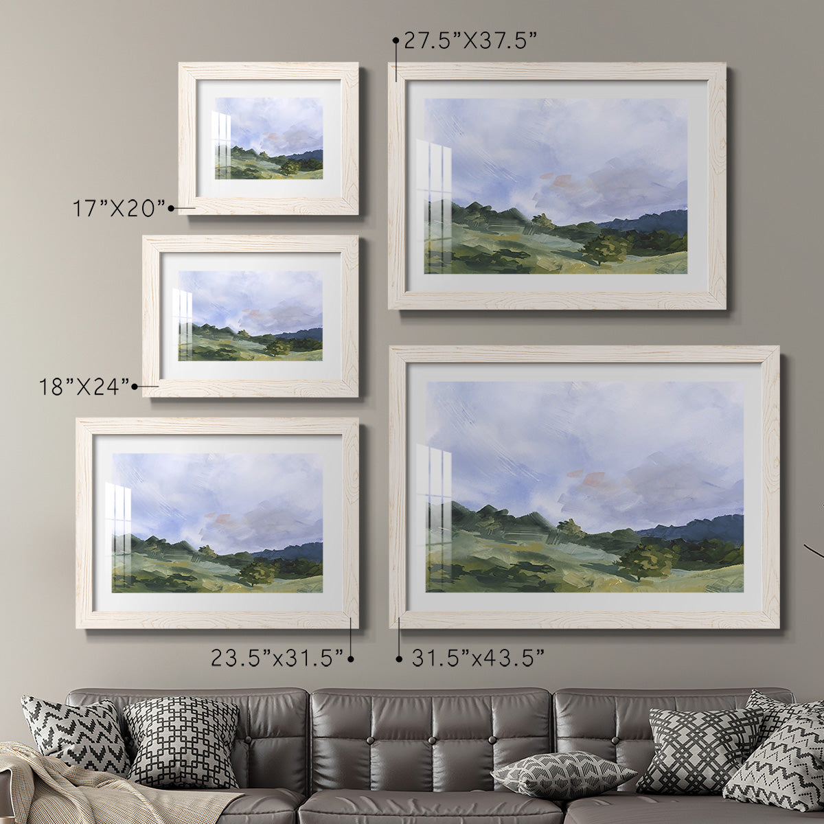 Pastoral Horizons I - Barnwood Framed Art Print