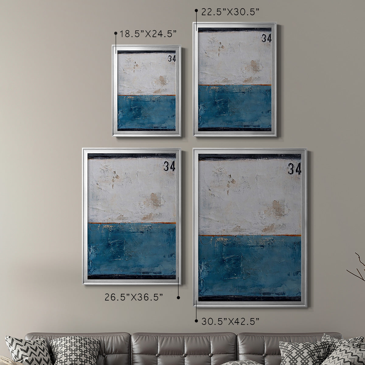 Take 34 - Modern Framed Canvas Print