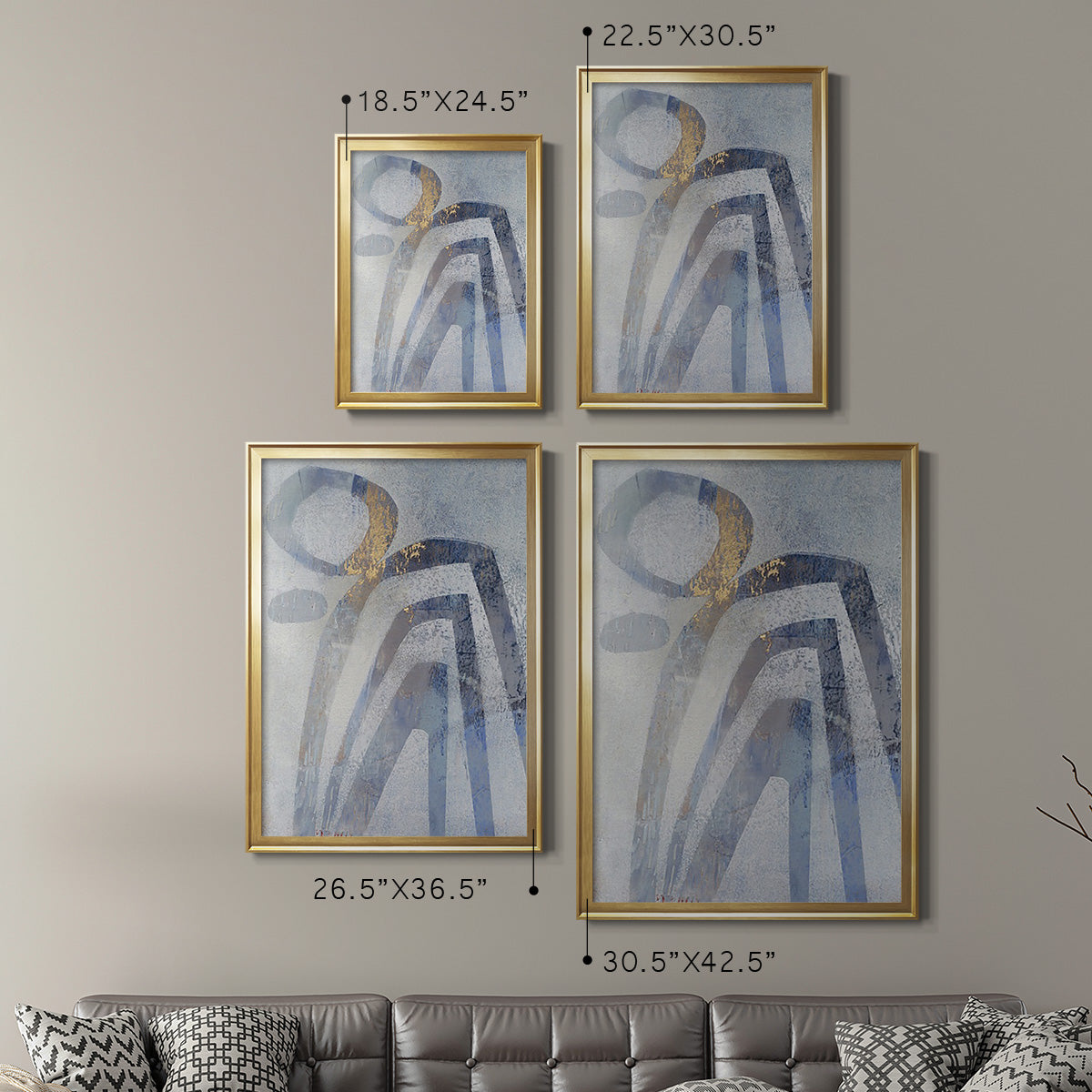 Linx IV - Modern Framed Canvas Print