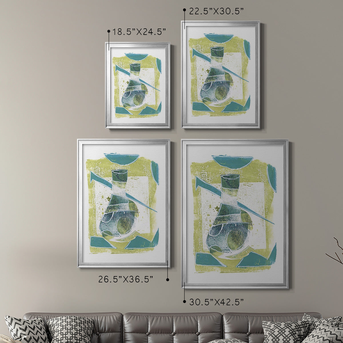 Jubilee Jugs VI - Modern Framed Canvas Print