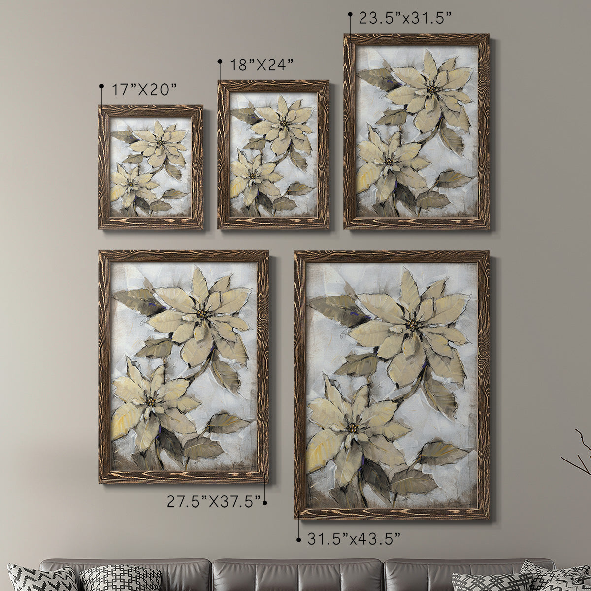 Poinsettia Study I - Premium Framed Canvas - Ready to Hang