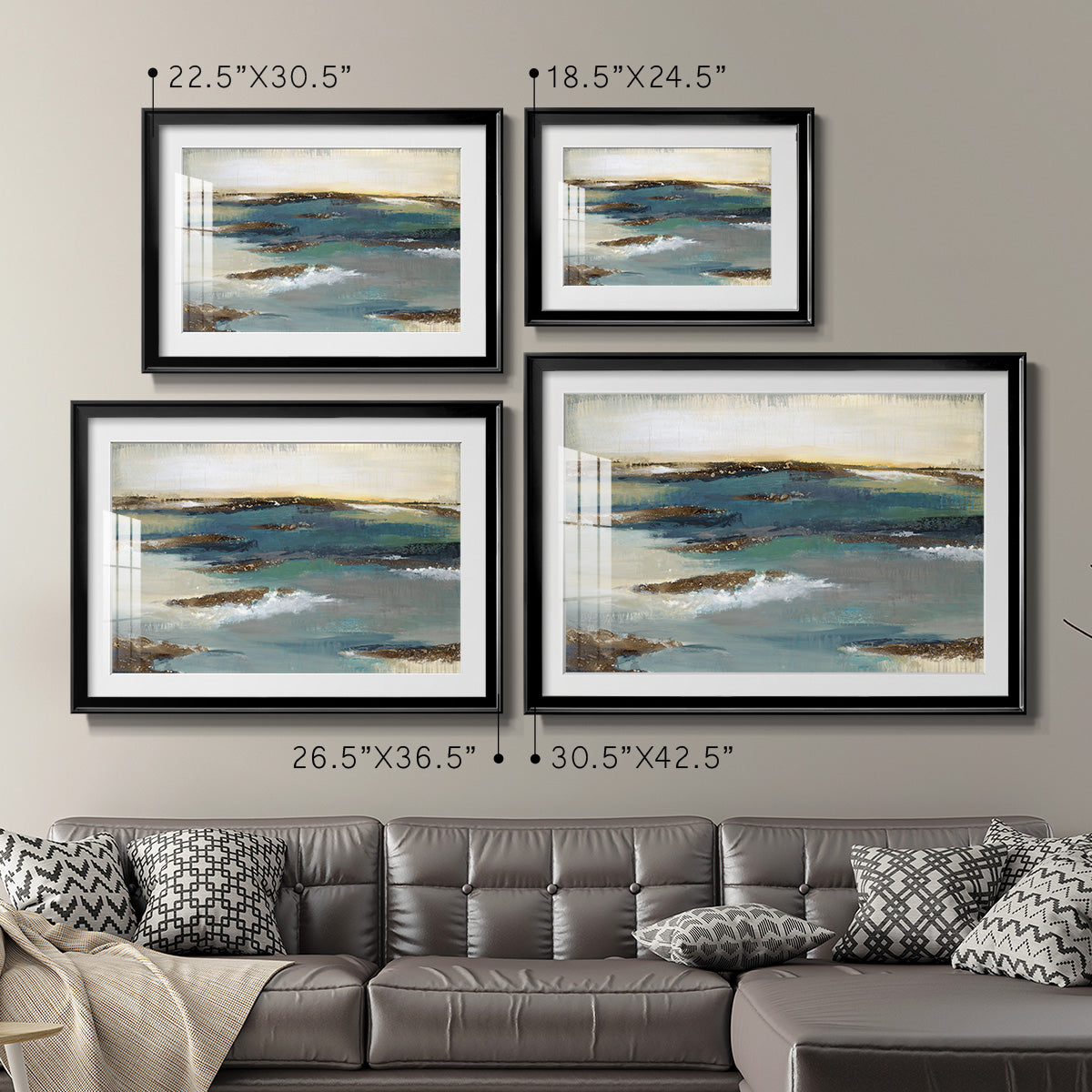 Coastal Bluffs - Modern Framed Art Print