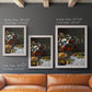 Impressionist floral still life painting by Claude Monet in an ornate weathered white frame shown in multiple vertical size options.