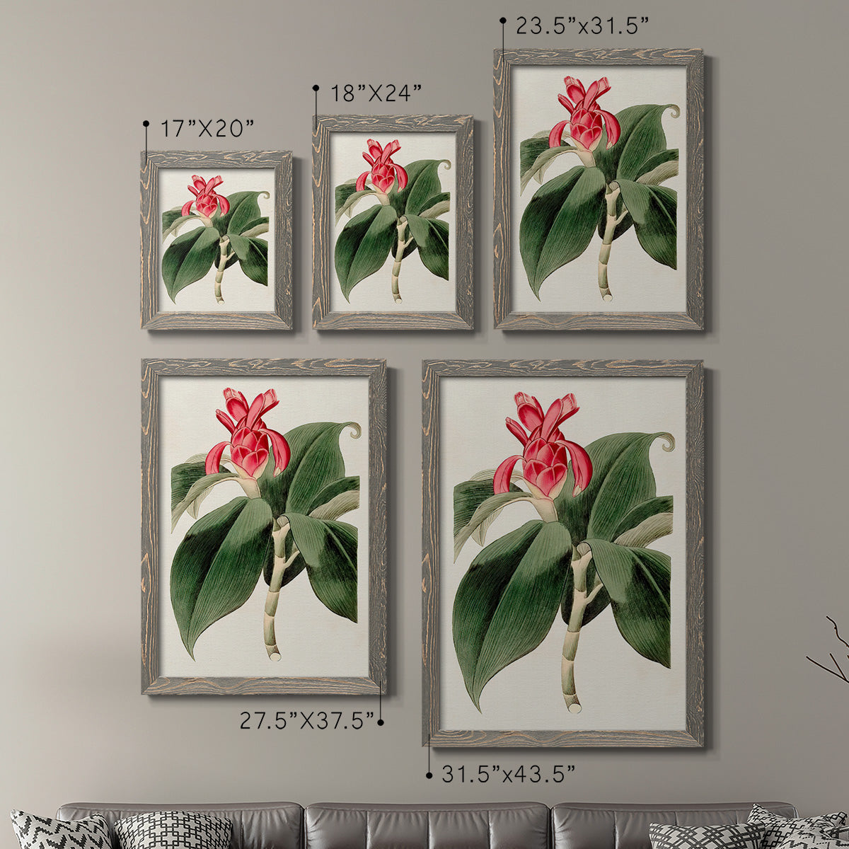 Flora of the Tropics I - Premium Framed Canvas 2 Piece Set - Ready to Hang