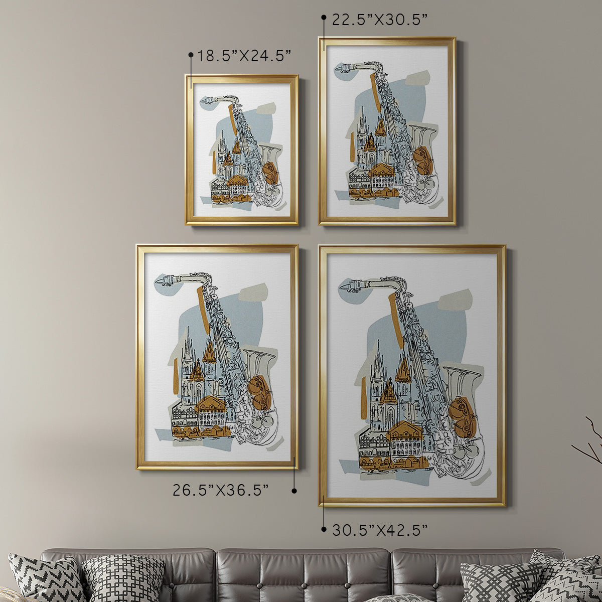 Rehearsal II - Modern Framed Canvas Print