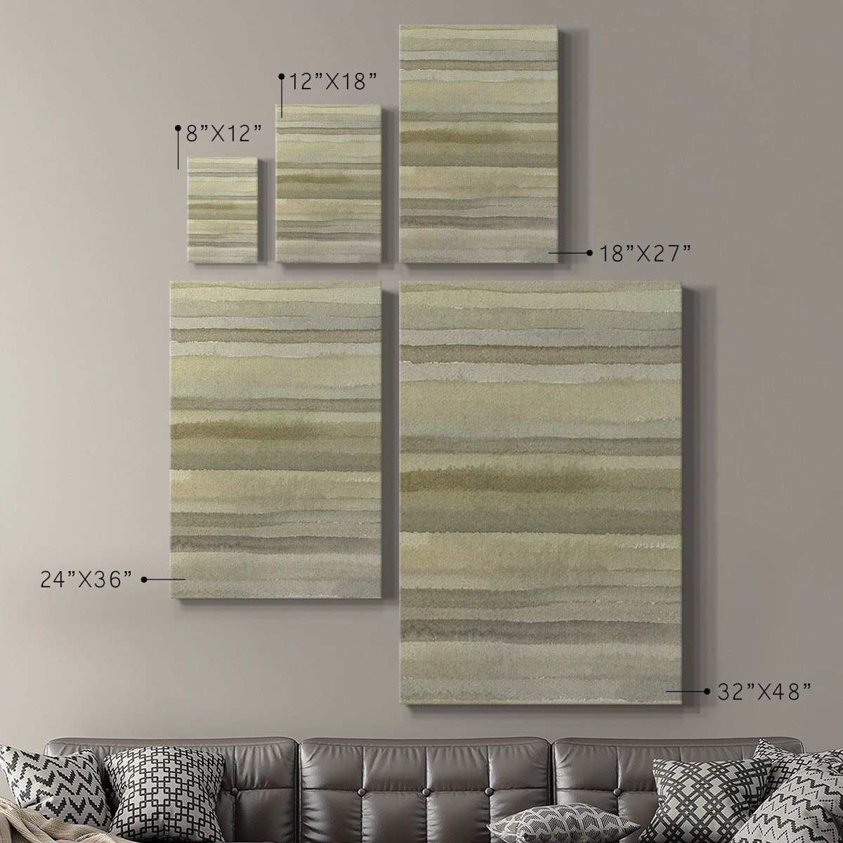 Lines in Neutral I - Canvas Art Print