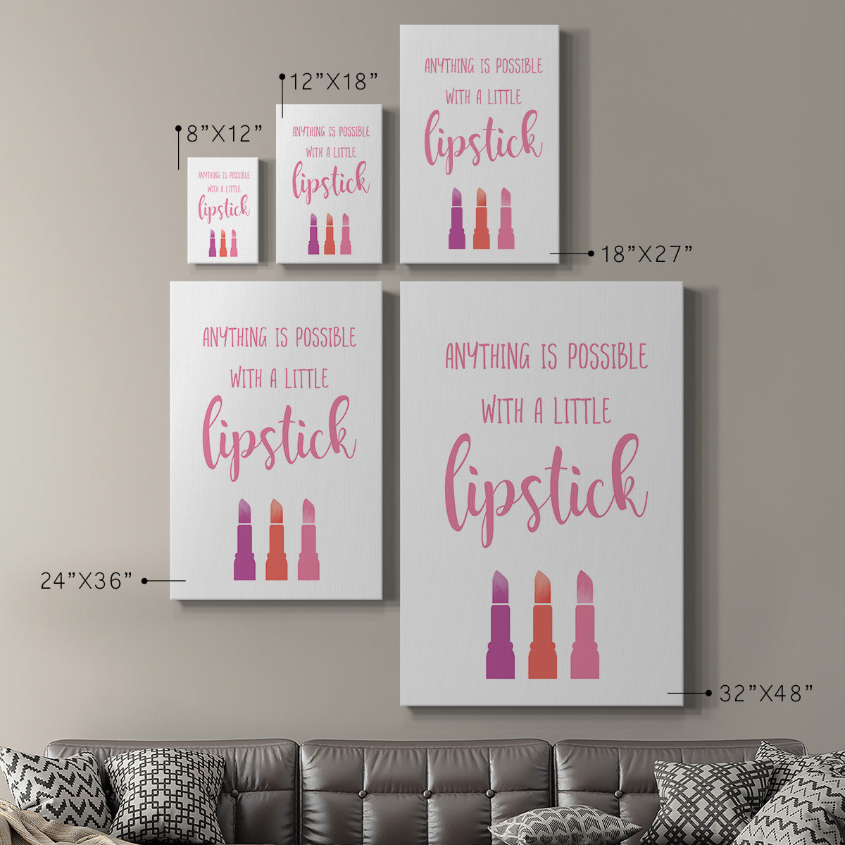 Little Lipstick Premium Gallery Wrapped Canvas - Ready to Hang