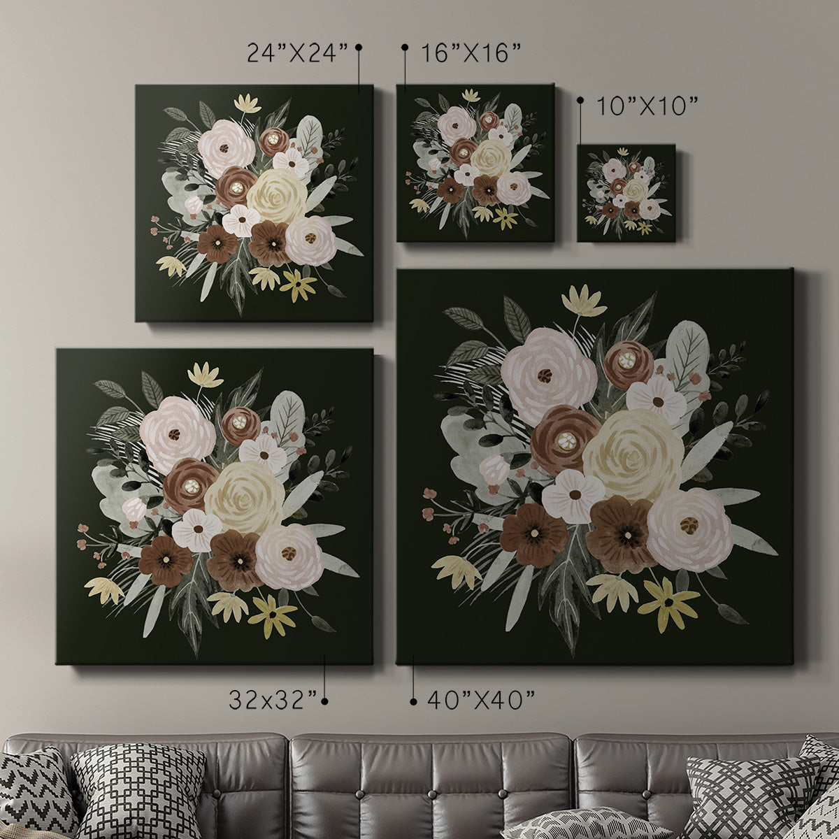 Earthy Bouquet I - Canvas Art Print