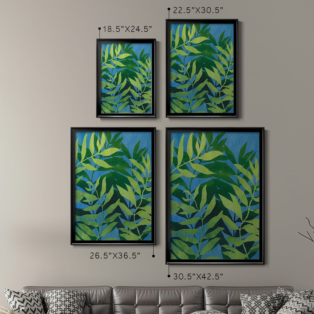 Ocean Vines I - Modern Framed Canvas Print