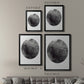 Graphite Moon I - Modern Framed Canvas Print