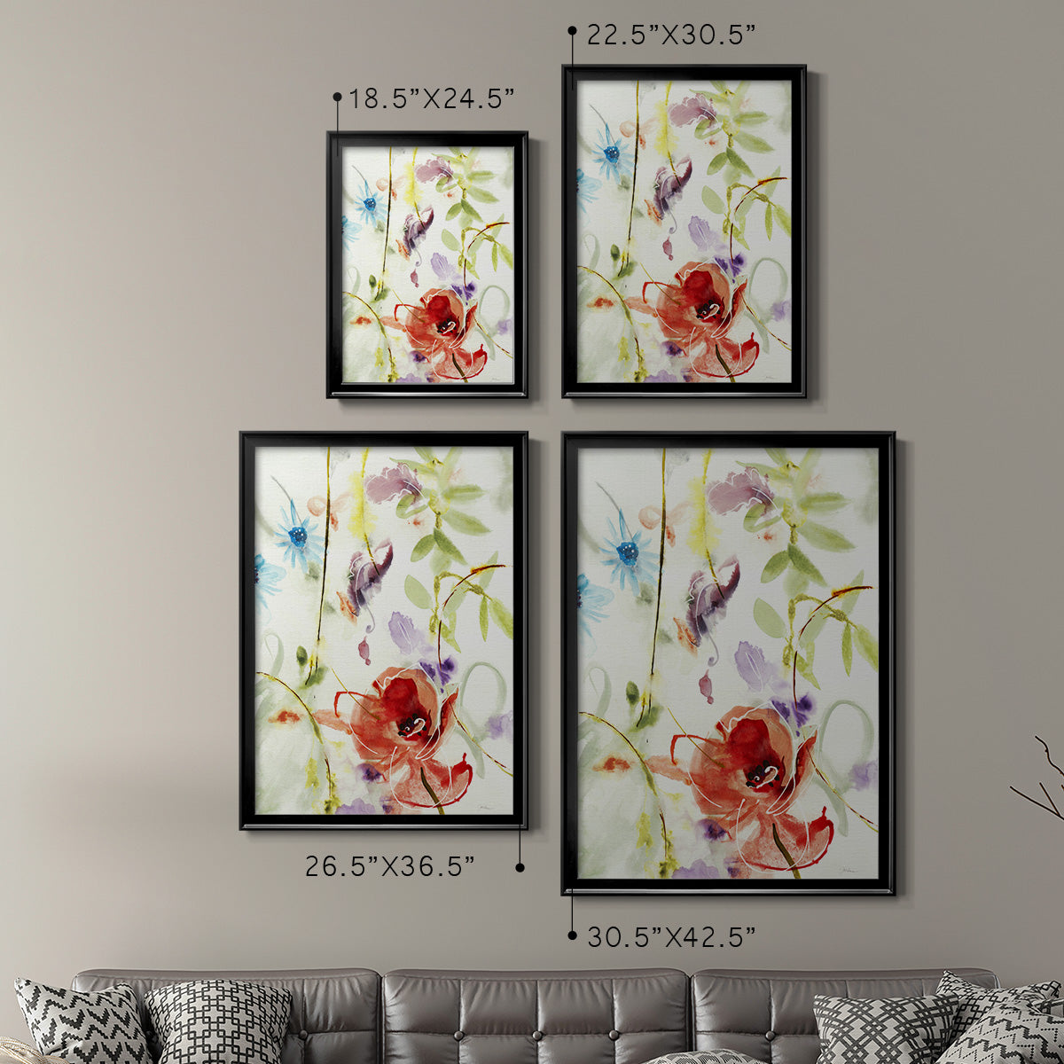 Color Of Summer II - Modern Framed Canvas Print